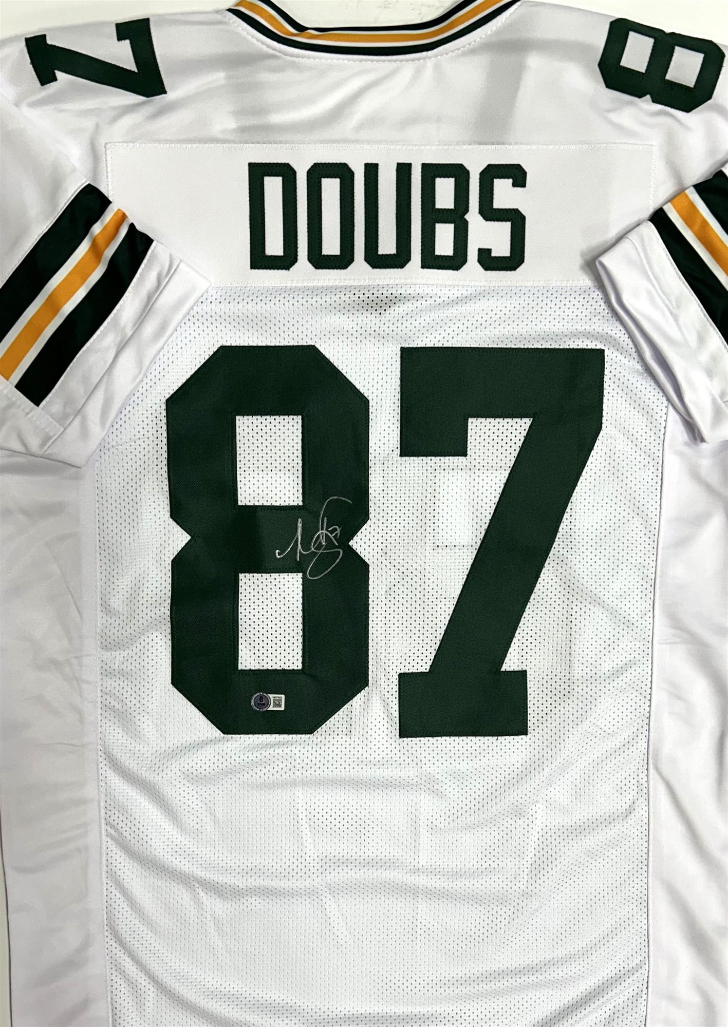 ROMEO DOUBS SIGNED CUSTOM REPLICA PACKERS WHITE JERSEY - BAS