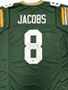 JOSH JACOBS SIGNED CUSTOM REPLICA PACKERS GREEN JERSEY - BAS