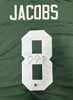 JOSH JACOBS SIGNED CUSTOM REPLICA PACKERS GREEN JERSEY - BAS