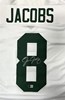 JOSH JACOBS SIGNED CUSTOM REPLICA PACKERS WHITE JERSEY - BAS