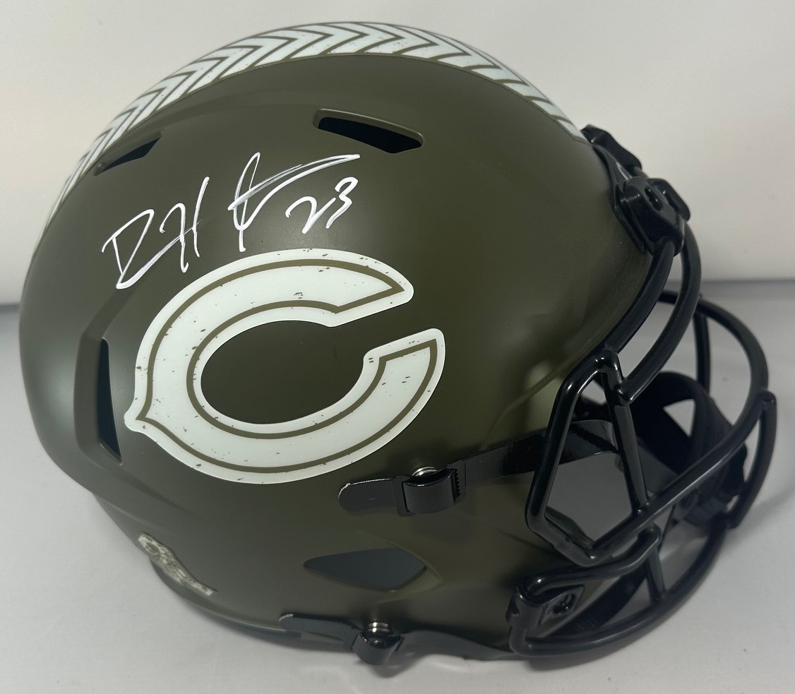 DEVIN HESTER SIGNED FULL SIZE BEARS 2022 SALUTE REPLICA SPEED HELMET - BAS