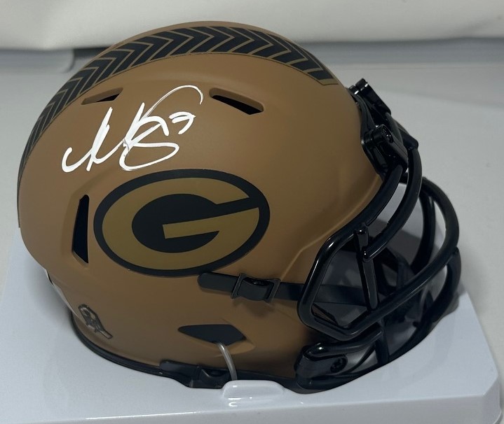 ROMEO DOUBS SIGNED PACKERS 2023 SALUTE TO SERVICE MINI HELMET - BAS