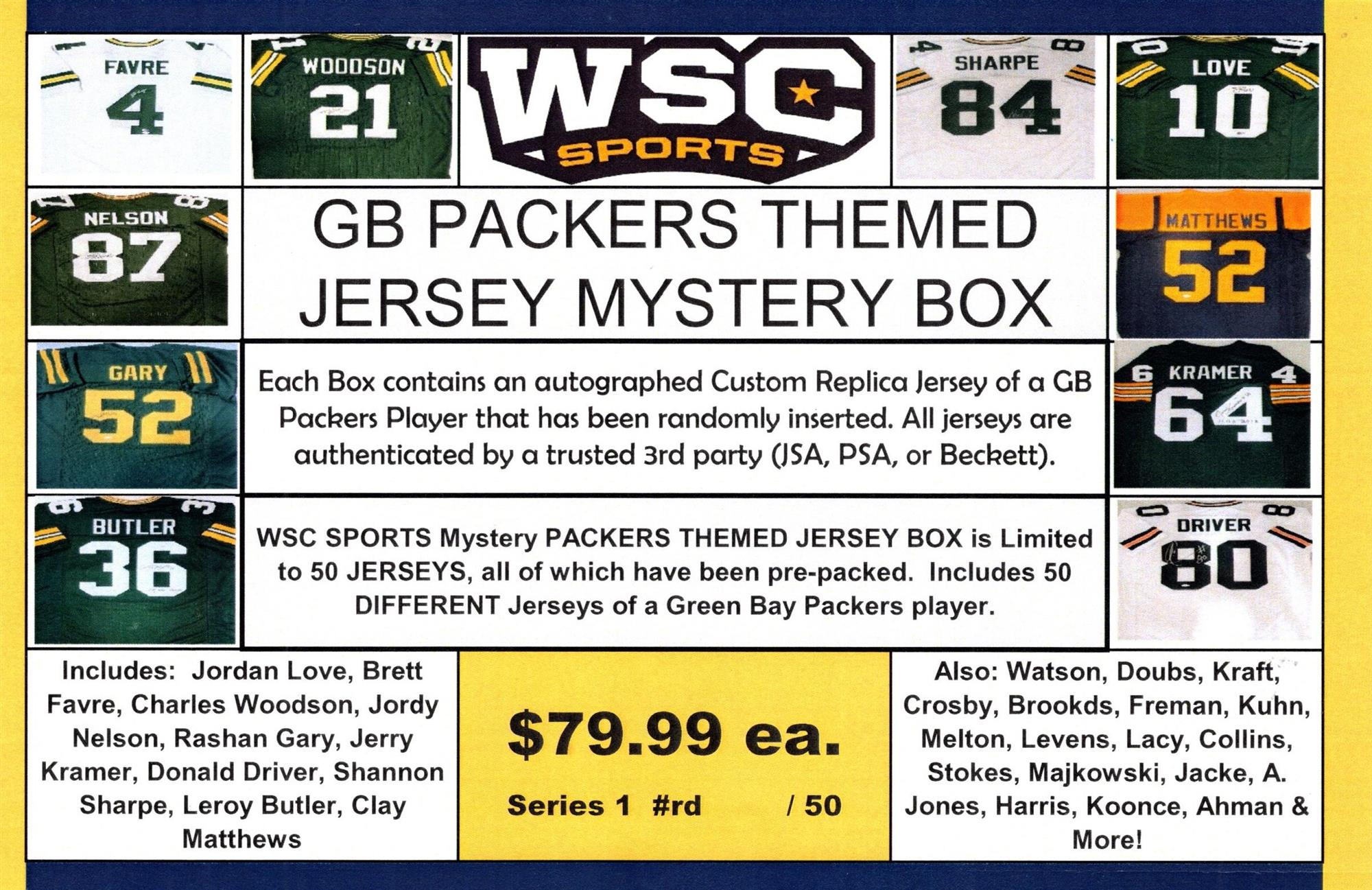 WSC MYSTERY JERSEY BOX - GB PACKERS EDITION SERIES 1 -