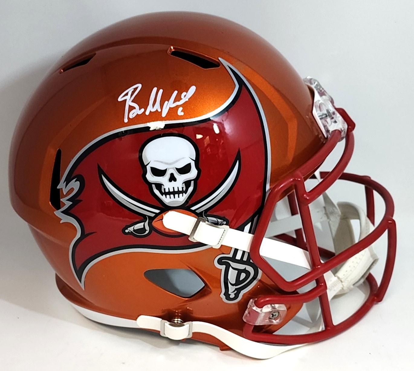 BAKER MAYFIELD SIGNED FULL SIZE BUCCANEERS FLASH REPLICA SPEED HELMET - BAS