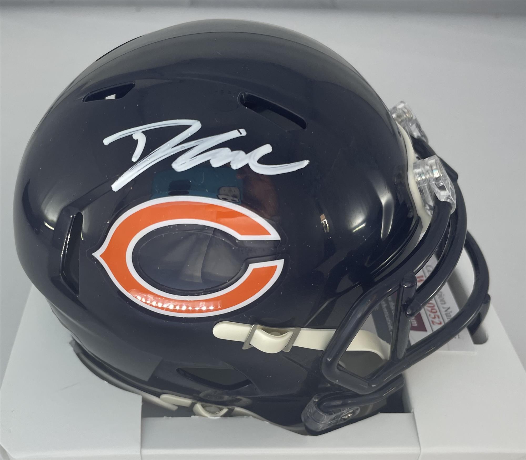 D'ANDRE SWIFT SIGNED BEARS RIDDELL SPEED MINI HELMET - JSA