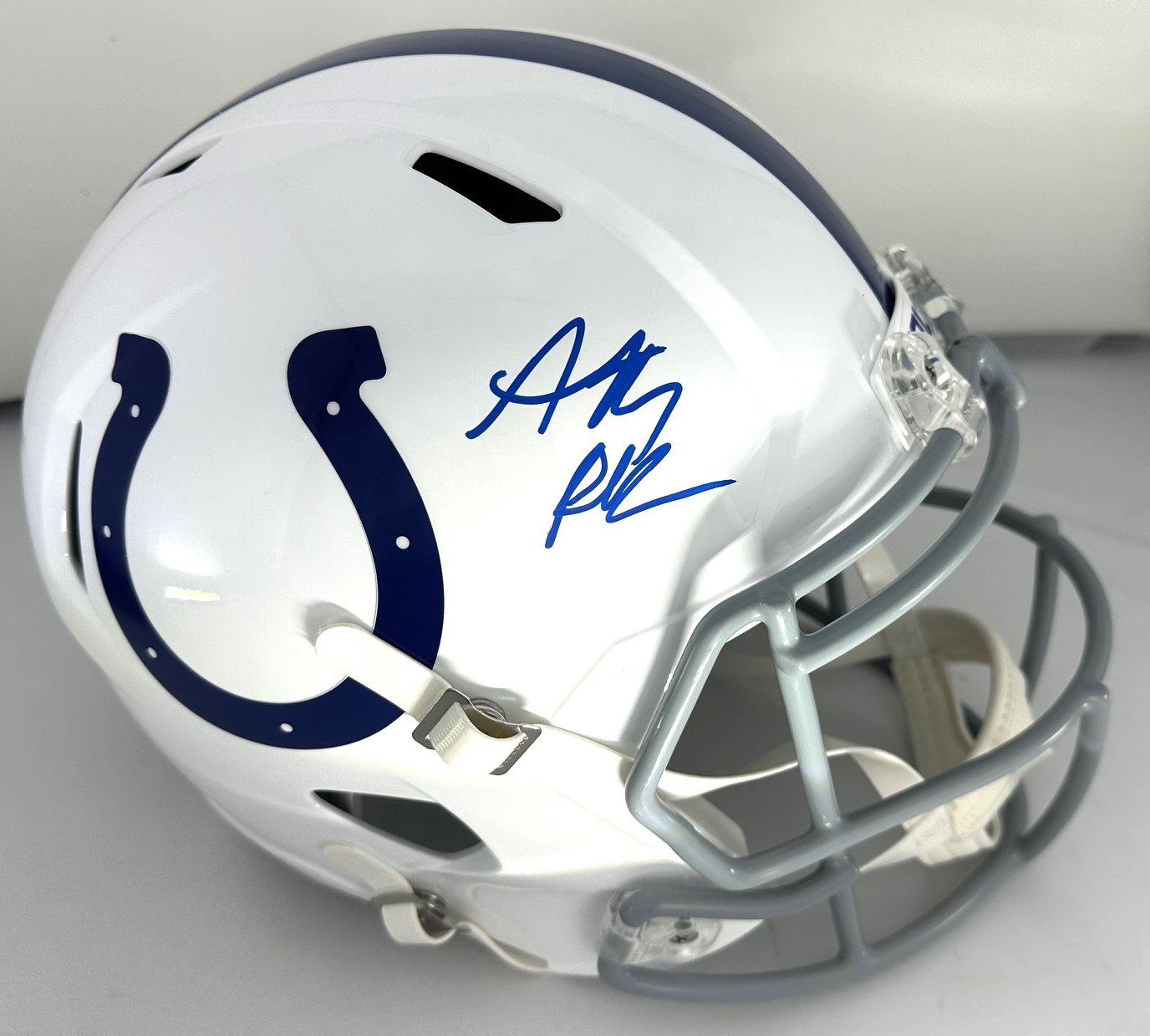 ANTHONY RICHARDSON SIGNED FULL SIZE COLTS REPLICA SPEED HELMET - FAN