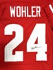 HUNTER WOHLER SIGNED CUSTOM REPLICA WI BADGERS RED JERSEY - JSA