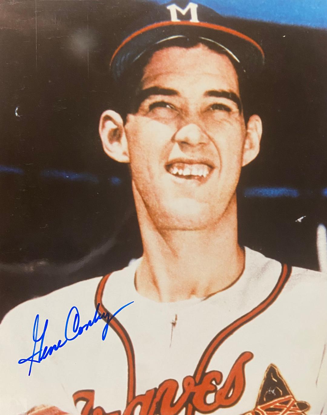 GENE CONLEY SIGNED 8X10 MILW. BRAVES PHOTO #3