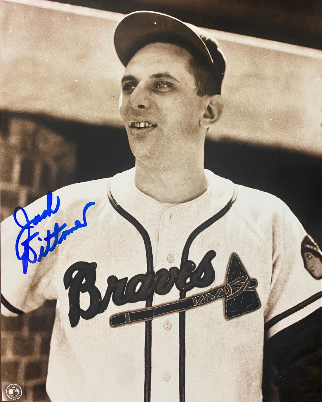 JACK DITTMER SIGNED MILW BRAVES 8X10 PHOTO #2