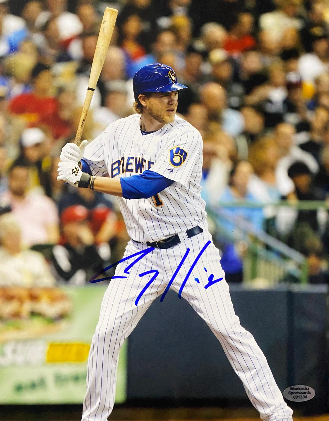 COREY HART SIGNED 8X10 BREWERS PHOTO #4