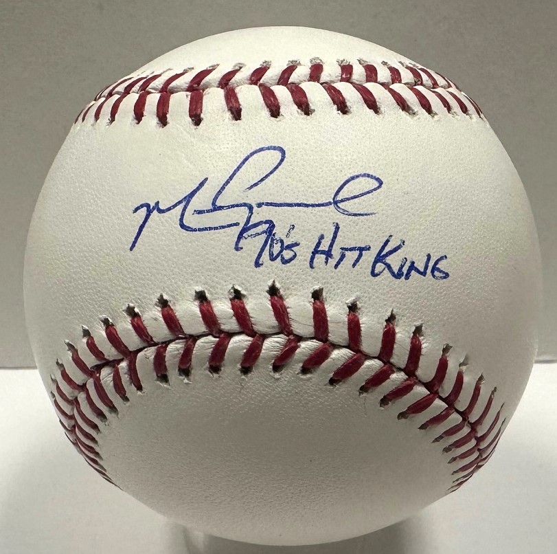 MARK GRACE SIGNED OFFICIAL MLB BASEBALL W/ 90'S HIT KING - JSA