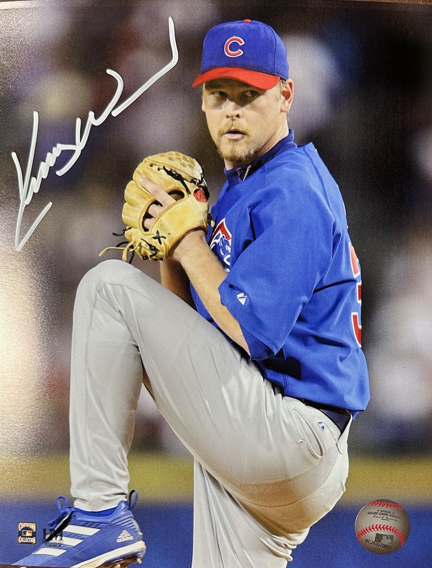 KERRY WOOD SIGNED 8X10 CUBS PHOTO #2