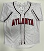 ANDRUW JONES SIGNED CUSTOM REPLICA BRAVES WHITE JERSEY - BAS