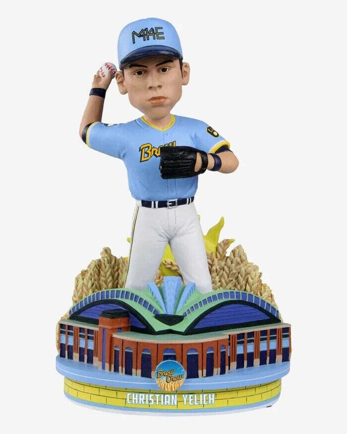 CHRISTIAN YELICH 2022 "CITY EDITION" FOREVER FOCO MILWAUKEE BREWERS BOBBLEHEAD