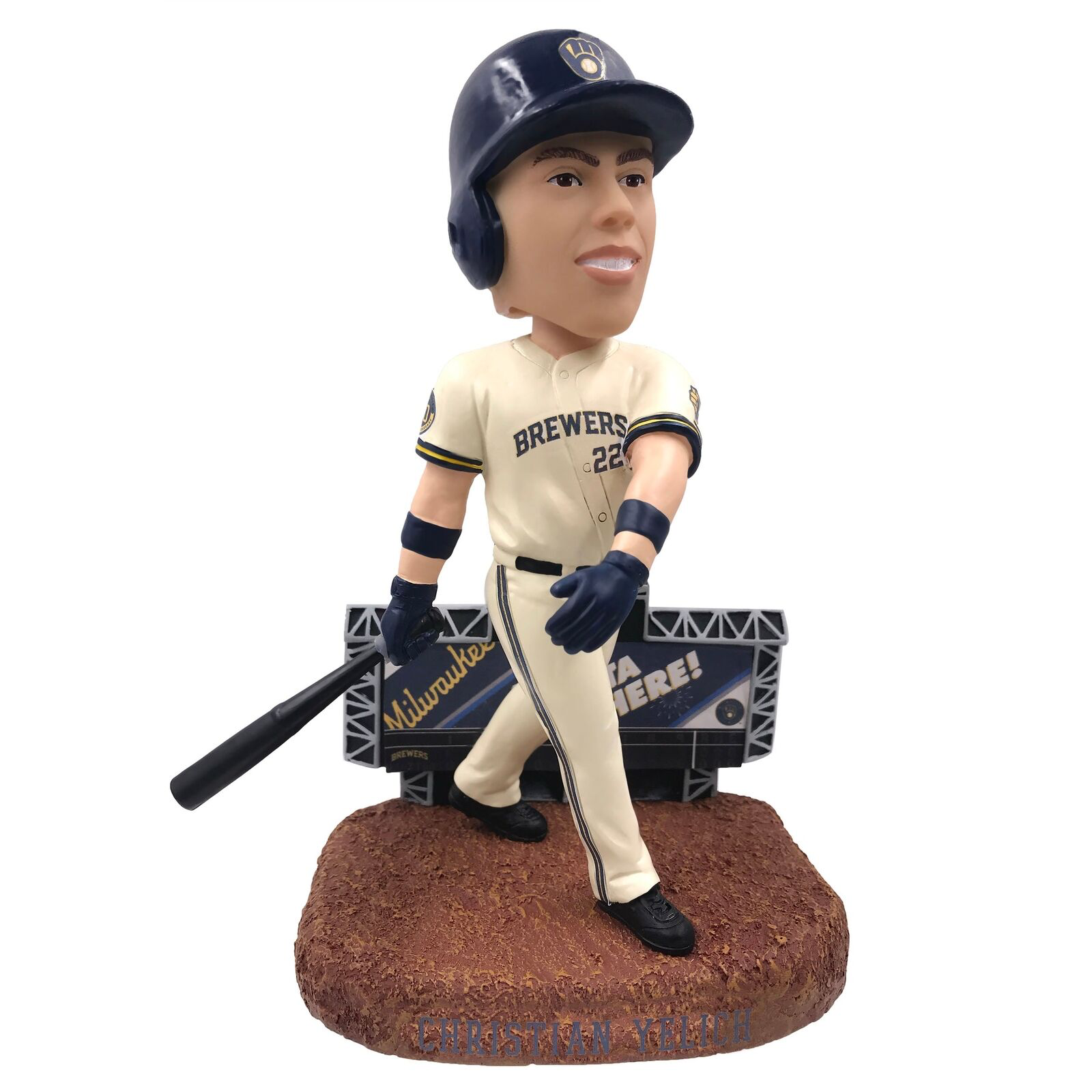 CHRISTIAN YELICH SCOREBOARD FOCO BREWERS BOBBLEHEAD