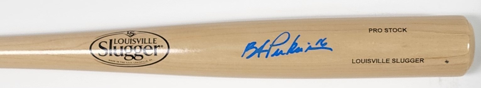 BLAKE PERKINS SIGNED LOUISVILLE SLUGGER BLONDE REPLICA BAT - BREWERS - JSA