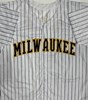 JOEY ORTIZ SIGNED CUSTOM REPLICA BREWERS PINSTRIPE JERSEY - JSA