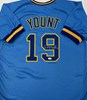 ROBIN YOUNT SIGNED CUSTOM REPLICA BREWERS BLUE JERSEY - JSA