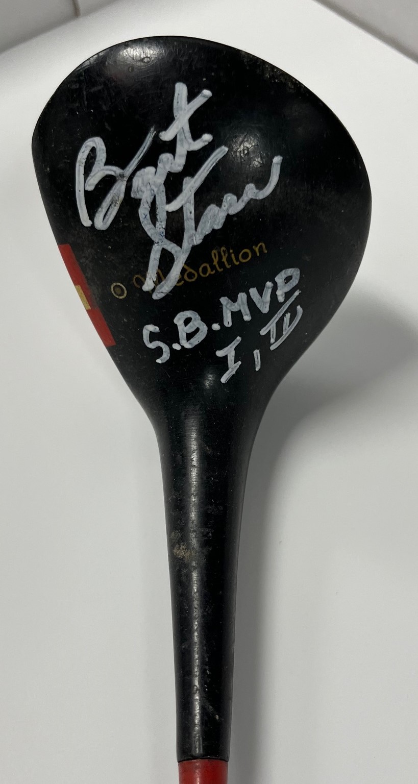 BART STARR (d) SIGNED GOLF CLUB W/ SB MVP - PACKERS - JSA