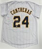 WILLIAM CONTRERAS SIGNED CUSTOM REPLICA BREWERS PINSTRIPE JERSEY - JSA