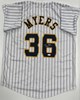 TOBIAS MYERS SIGNED CUSTOM REPLICA BREWERS PINSTRIPE JERSEY  - JSA