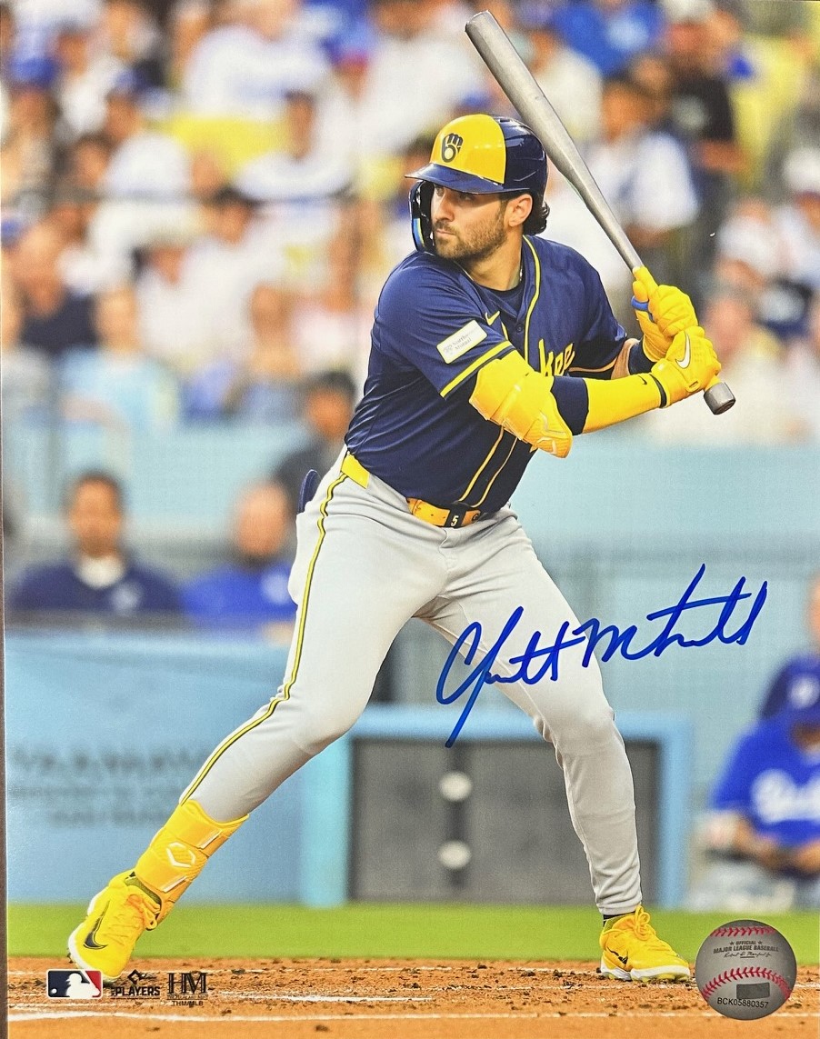 GARRETT MITCHELL SIGNED 8X10 BREWERS PHOTO #7