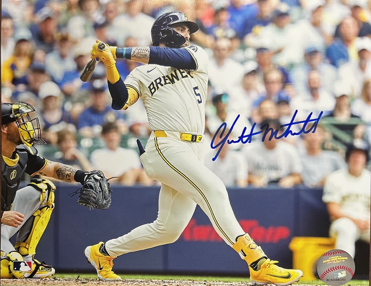 GARRETT MITCHELL SIGNED 8X10 BREWERS PHOTO #8