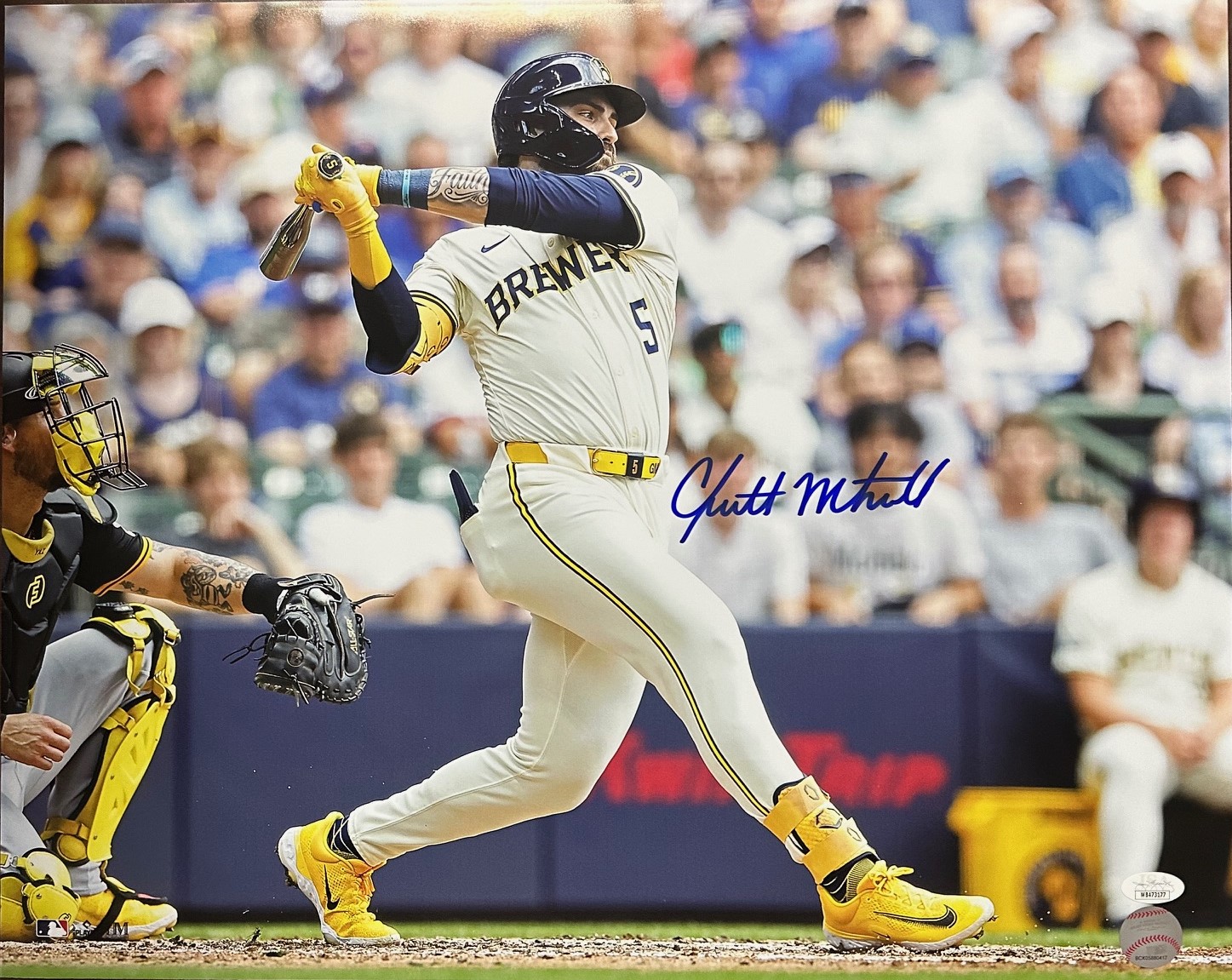 GARRETT MITCHELL SIGNED 16X20 BREWERS PHOTO #8 - JSA