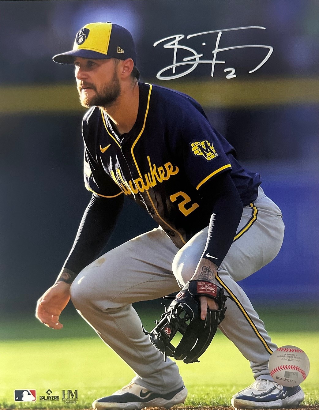 BRICE TURANG SIGNED BREWERS 8X10 PHOTO #6