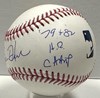 GORMAN THOMAS SIGNED MLB BASEBALL w/ 79 & 82 HR CHAMP - BREWERS - JSA