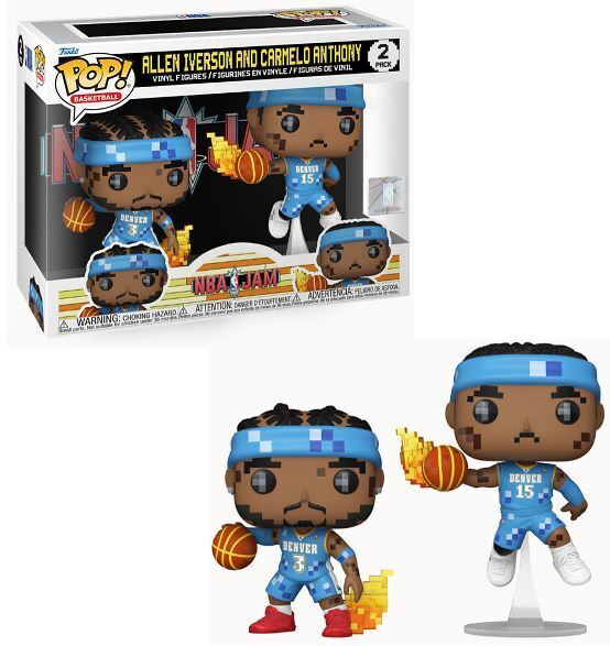 ALLEN IVERSON & CARMELO ANTHONY NBA JAM 2 PACK POP FUNKO FIGURES