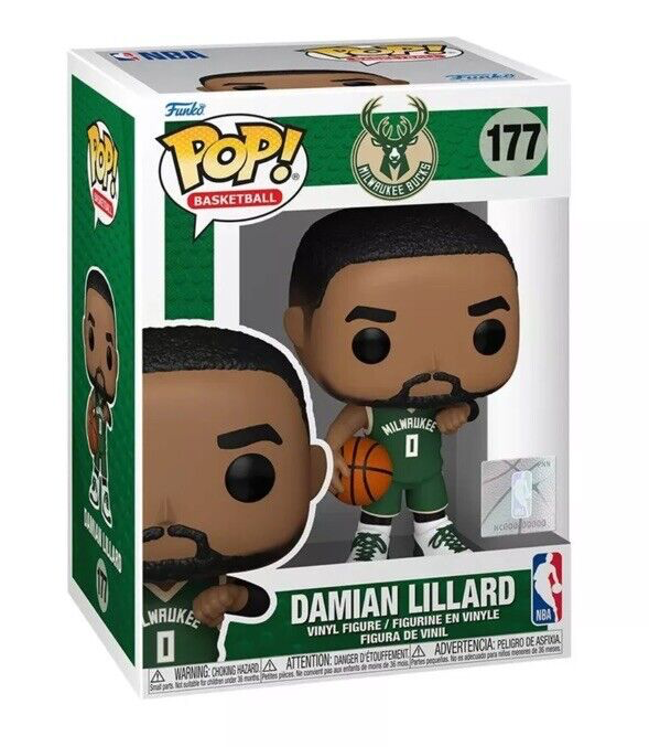 DAMIAN LILLARD MILWAUKEE BUCKS NBA POP FUNKO FIGURE #177