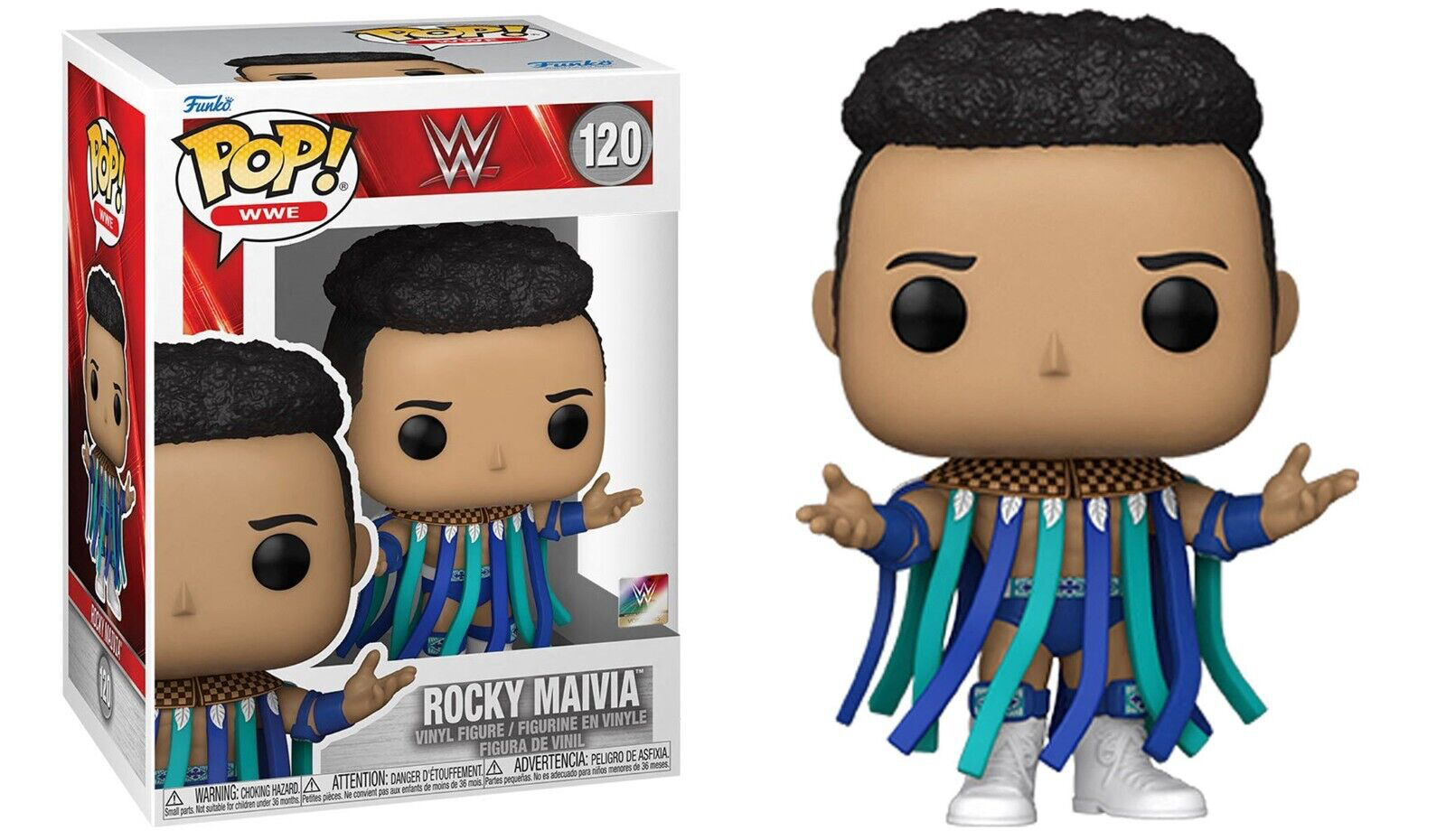 ROCKY MAIVIA WWE WRESTLING POP FUNKO FIGURE #120