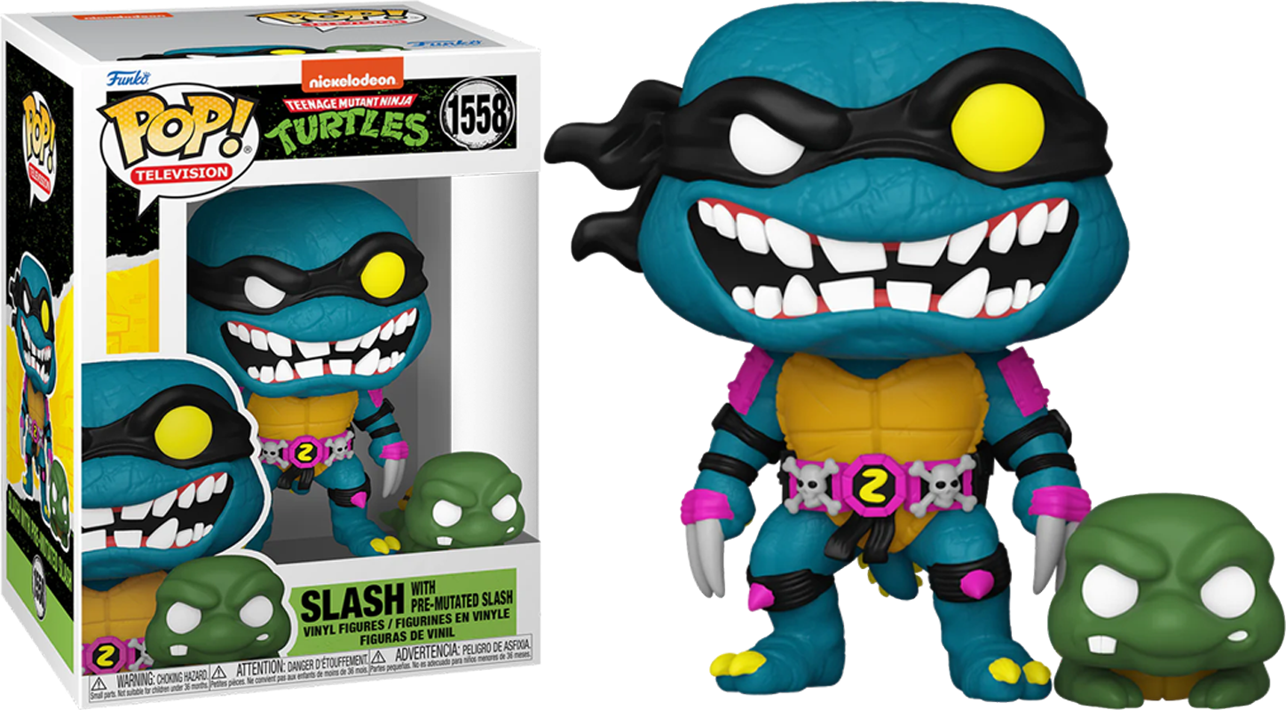 TMNT SLASH WITH PRE-MUTATED SLASH POP FUNKO FIGURE #1558