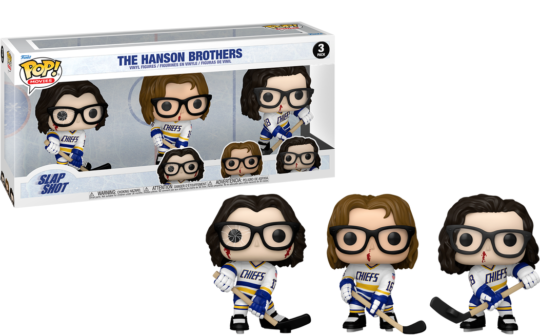 THE HANSON BROTHERS 3 PACK POP FUNKO FIGURES