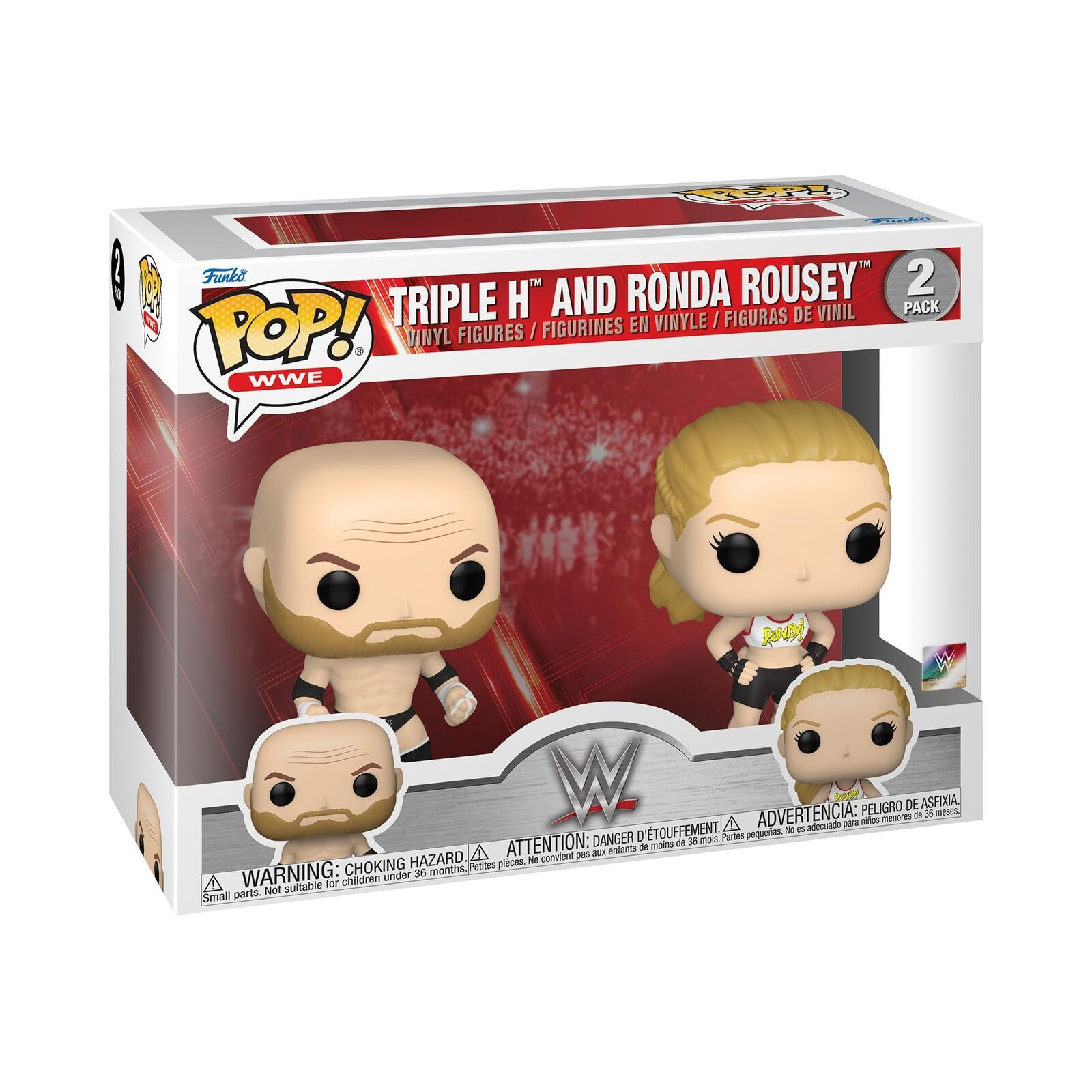 TRIPLE H & RONDA ROUSEY WWE 2 PACK POP FUNKO FIGURES