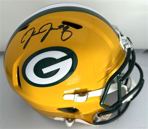 JOSH JACOBS SIGNED FULL SIZE PACKERS REPLICA SPEED HELMET - BAS