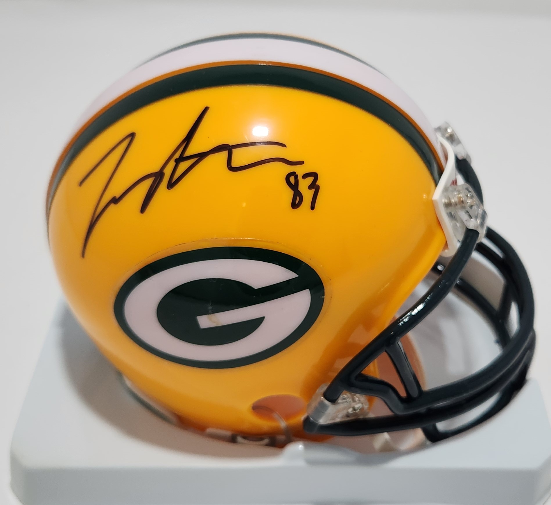 TOM CRABTREE SIGNED PACKERS MINI HELMET