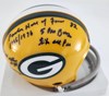 GALE GILLINGHAM SIGNED PACKERS MINI HELMET  W/ CAREER ACCOMPLISHMENTS