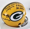 GALE GILLINGHAM SIGNED PACKERS MINI HELMET  W/ CAREER ACCOMPLISHMENTS