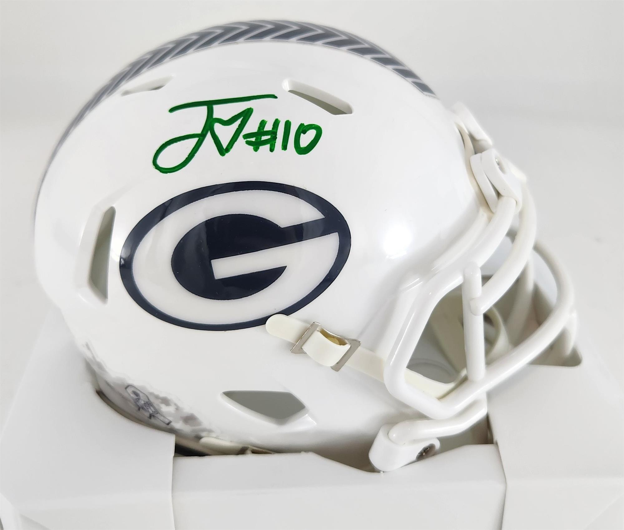 JORDAN LOVE SIGNED PACKERS 2024 SALUTE MINI HELMET - BAS