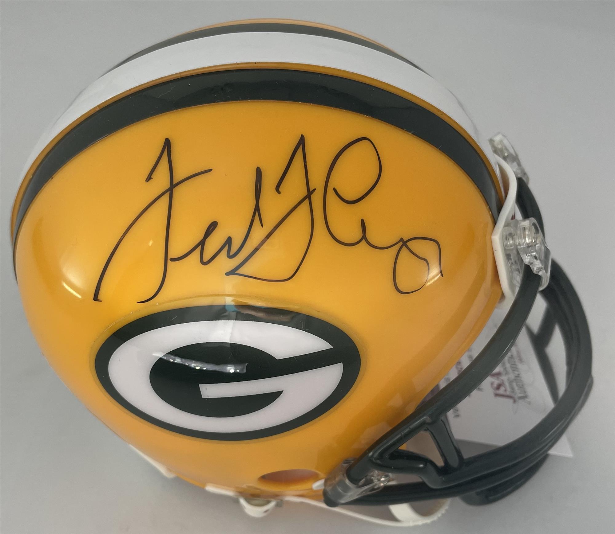 TED THOMPSON (d) SIGNED PACKERS VSR4 MINI HELMET - JSA