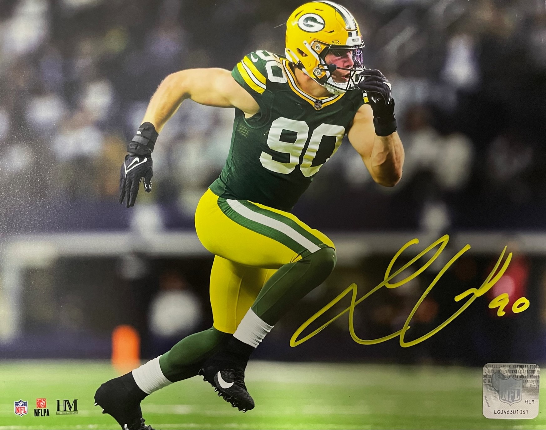 LUKAS VAN NESS SIGNED 8X10 PACKERS PHOTO #4