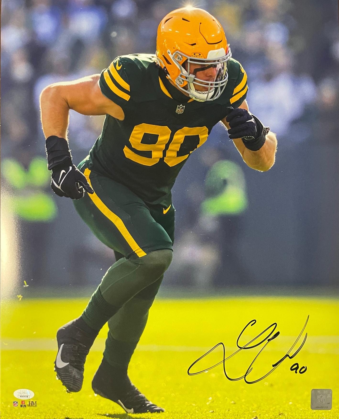 LUKAS VAN NESS SIGNED 16X20 PACKERS PHOTO #3 - JSA