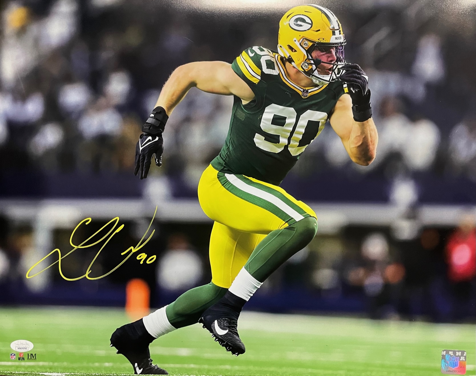 LUKAS VAN NESS SIGNED 16X20 PACKERS PHOTO #4 - JSA