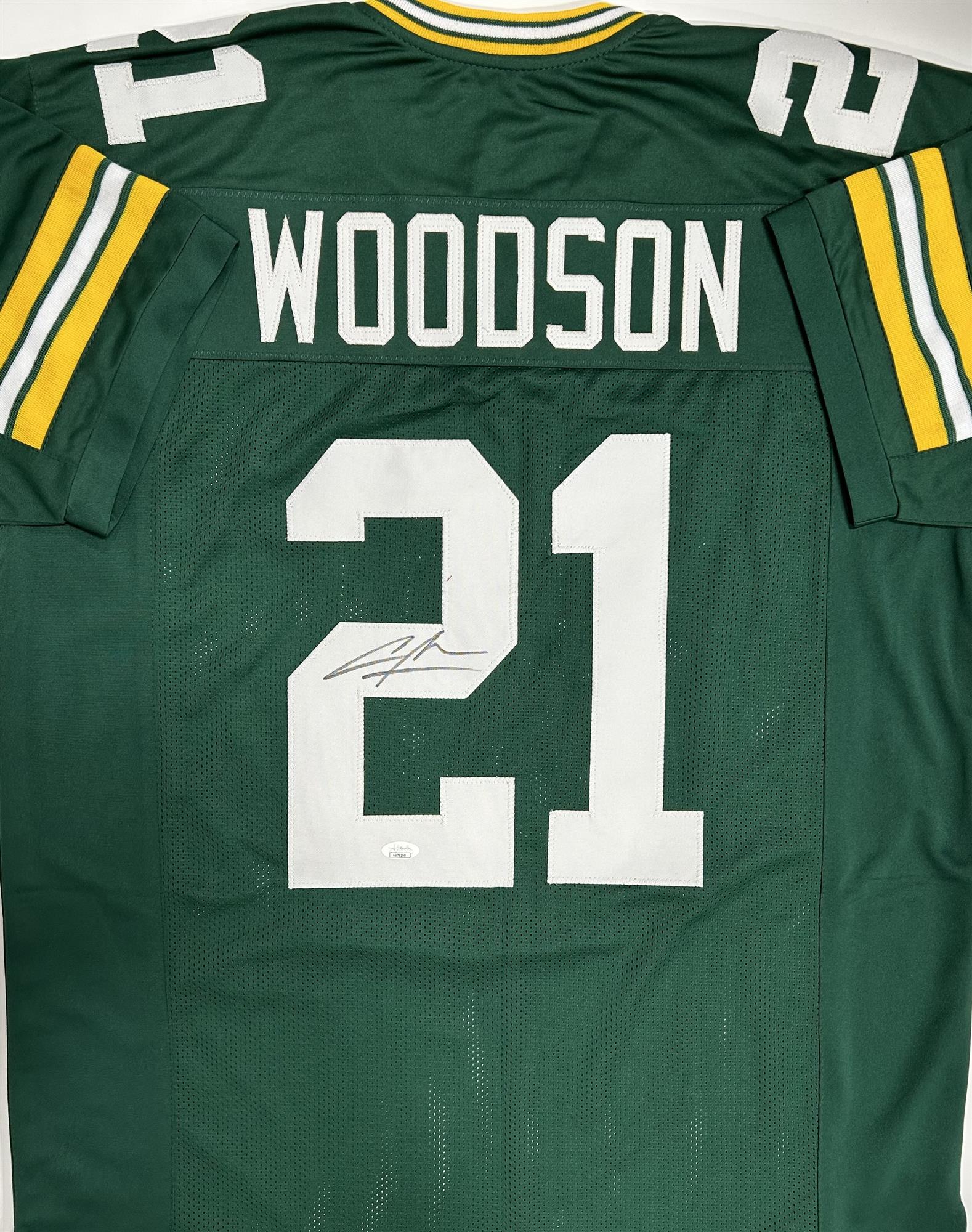 CHARLES WOODSON SIGNED CUSTOM REPLICA PACKERS JERSEY - JSA