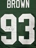 GILBERT BROWN SIGNED CUSTOM REPLICA PACKERS GREEN JERSEY - JSA