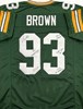 GILBERT BROWN SIGNED CUSTOM REPLICA PACKERS GREEN JERSEY W/ SCRIPTS - JSA