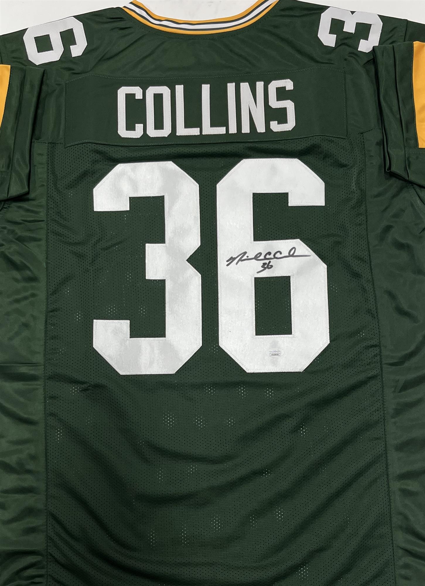 NICK COLLINS SIGNED CUSTOM REPLICA PACKERS GREEN JERSEY - JSA