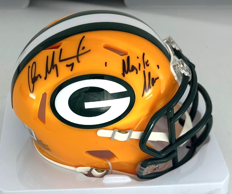 DON MAJKOWSKI SIGNED PACKERS SPEED MINI HELMET W/ GBP HOF - BAS Copy